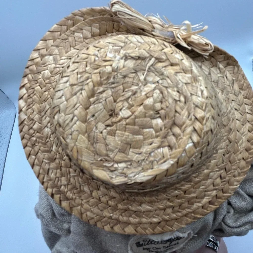 Little Lops by Our Secret 1996‎ First Edition Bunny Rabbit with Baby Straw Hat